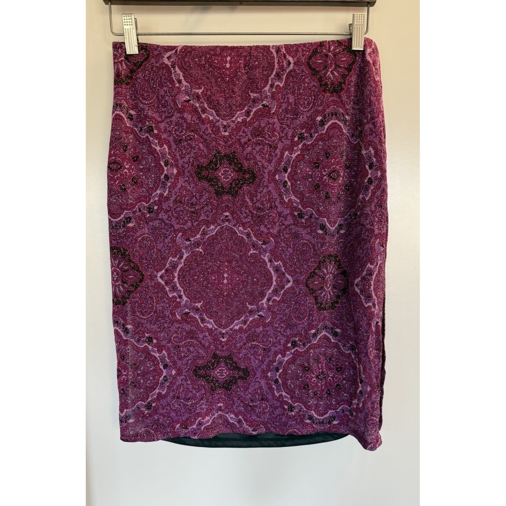 Fairy Y2K Fucshia Medium Mandala Psychedelic Pull On Short Skirt Retro